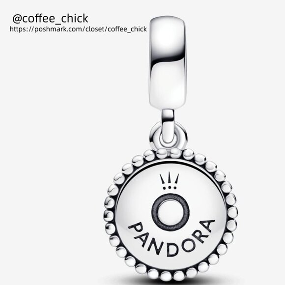 Pandora Family Heart Safety Chain Charm|Two-tone - Picture 2 of 2